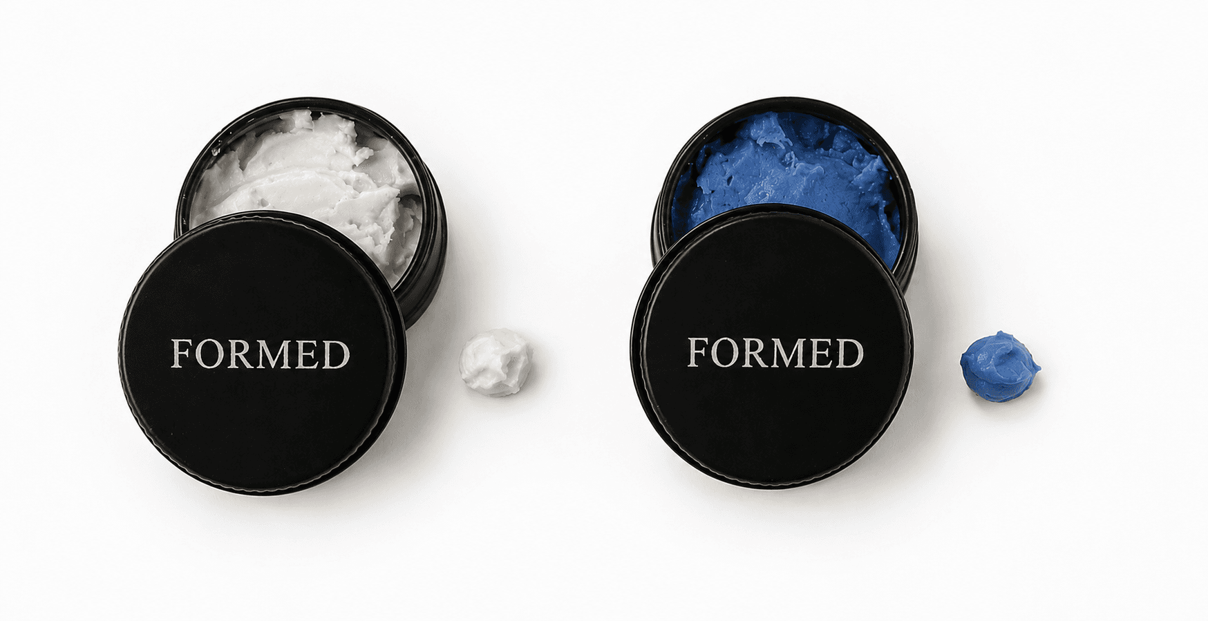 Two-part impression moulding compound pots for capturing a fingerprint or paw print
